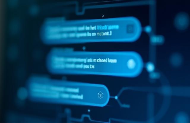 Chatbot interface on a screen.